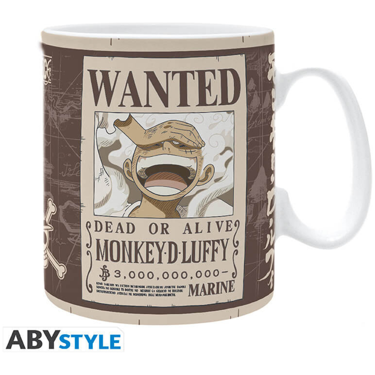 ONE PIECE Mug Big Size Luffy Wanted 460ml - Image 3