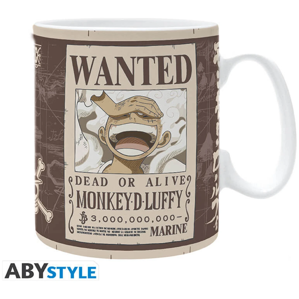 ONE PIECE Mug Big Size Luffy Wanted 460ml - Image 3