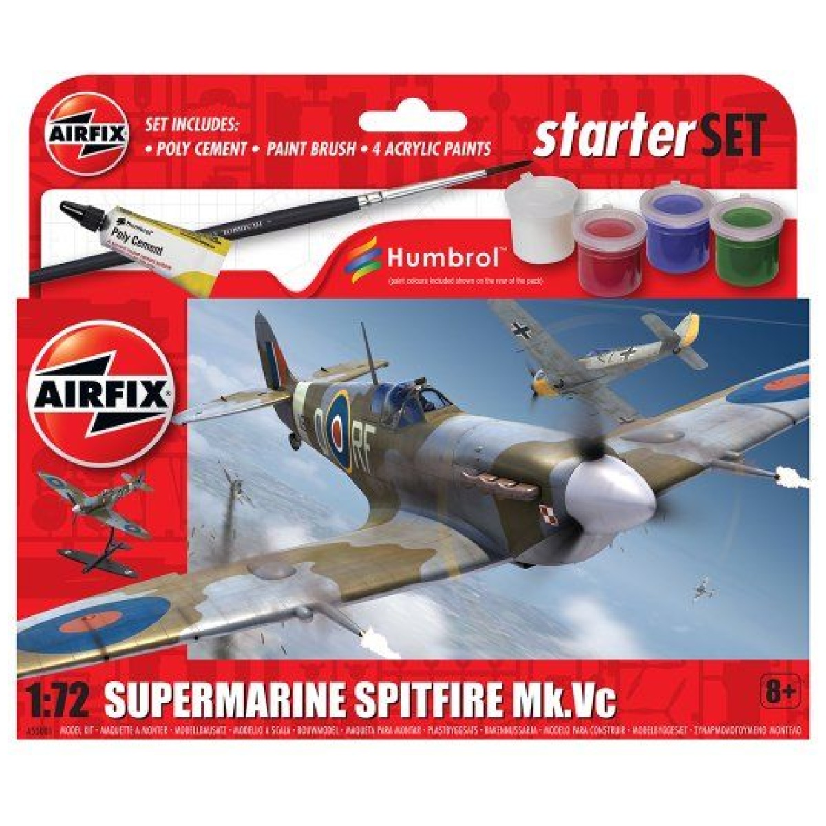 Starter Set - British Fighter Aircraf Supermarine Spitfire MkVc 1/72 - Image 1