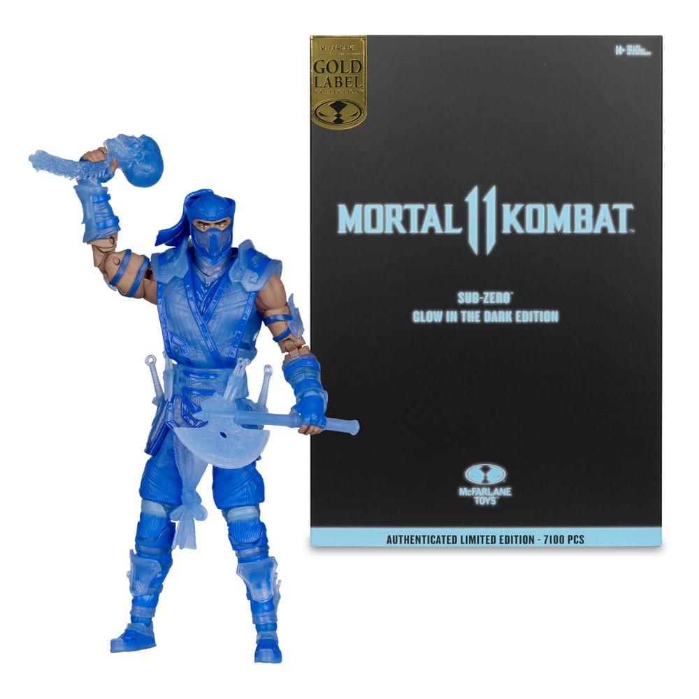 x_mcf11097_c Mortal Kombat Action Figure Glow in the Dark Edition Sub-Zero (Gold Label) 18cm - Image 1