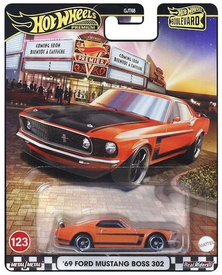 xlarge_20250715132528_hot_wheels_aytokinitaki_premium_boulevard_69_ford_mustang_boss_302_jbl20 Mattel Hot Wheels Premium: Boulevard - '69 Ford Mustang Boss 302 Vehicle - Image 1