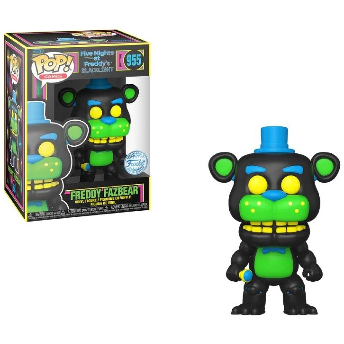 Funko POP! Five Nights at Freddy's - Freddy Fazbear (Black Light) #955 special edition - Image 1