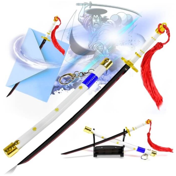 One Piece - Oden's Ame No Habakiri Sword Letter Opener keychain Version with Stand 23cm