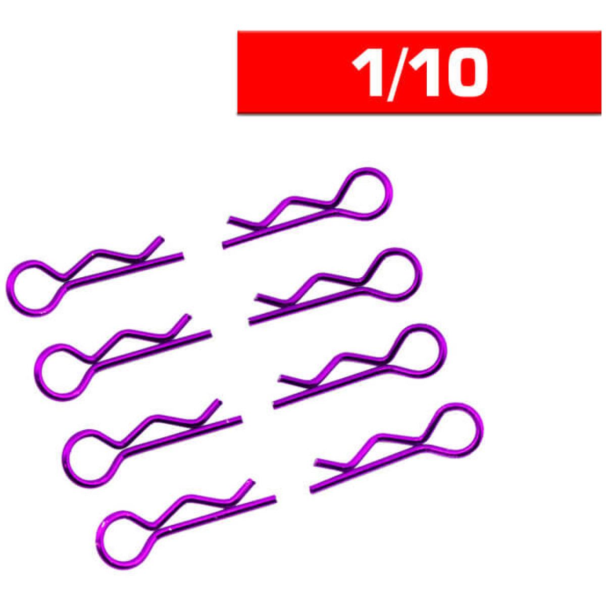 BODY CLIPS 1/10 L&R PURPLE (8 pcs.) - Image 2