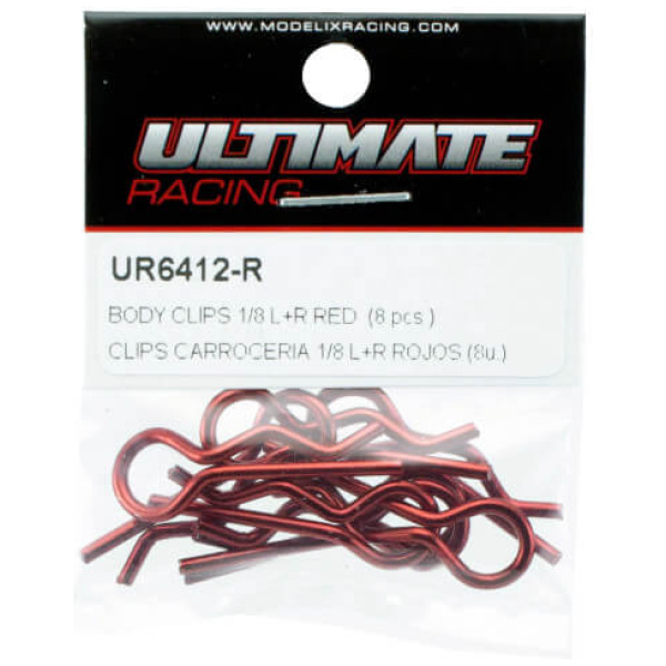BODY CLIPS 1/8 L&R RED (8 pcs.)