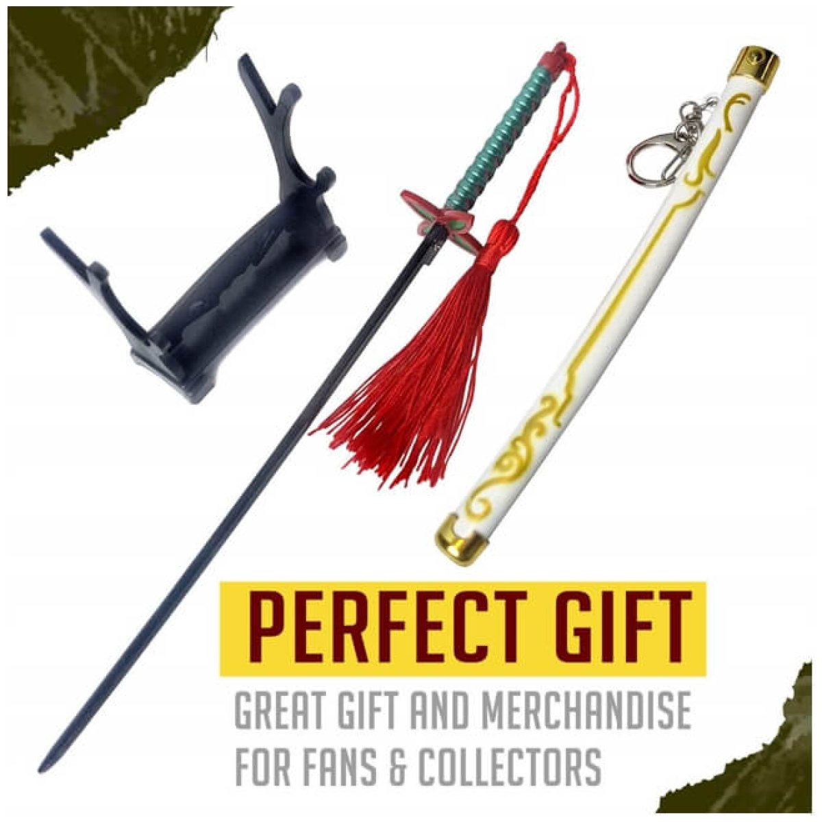 Demon Slayer – Shinobu Kocho Samurai Katana Sword Letter Opener keychain with Sheath and Stand 23cm - Image 4