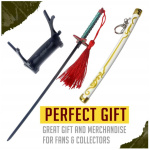 Demon Slayer – Shinobu Kocho Samurai Katana Sword Letter Opener keychain with Sheath and Stand 23cm - Image 4
