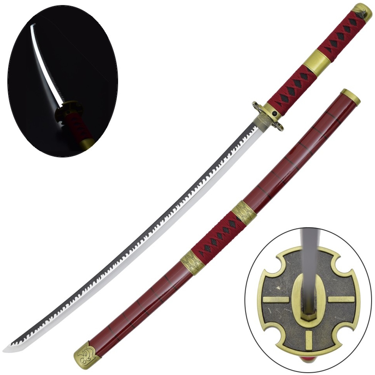 REPLICA CARBON STEEL SWORD – RORONOA ZORO'S SANDAI KITETSU LED KATANA 96.5CM - Image 1