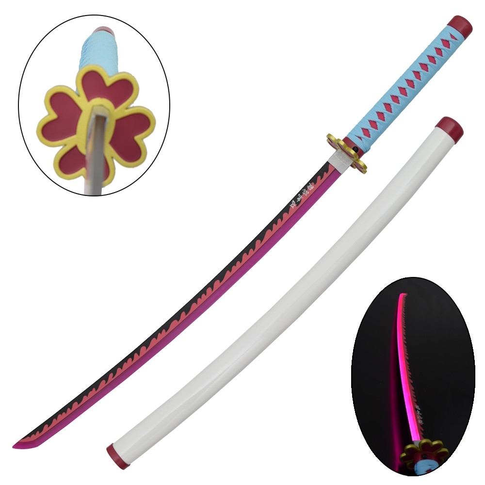 ornamental-katana-with-led-lighting-zs662gd REPLICA CARBON STEEL SWORD – MITSURI KANROJI'S LED KATANA 98cm - Image 1