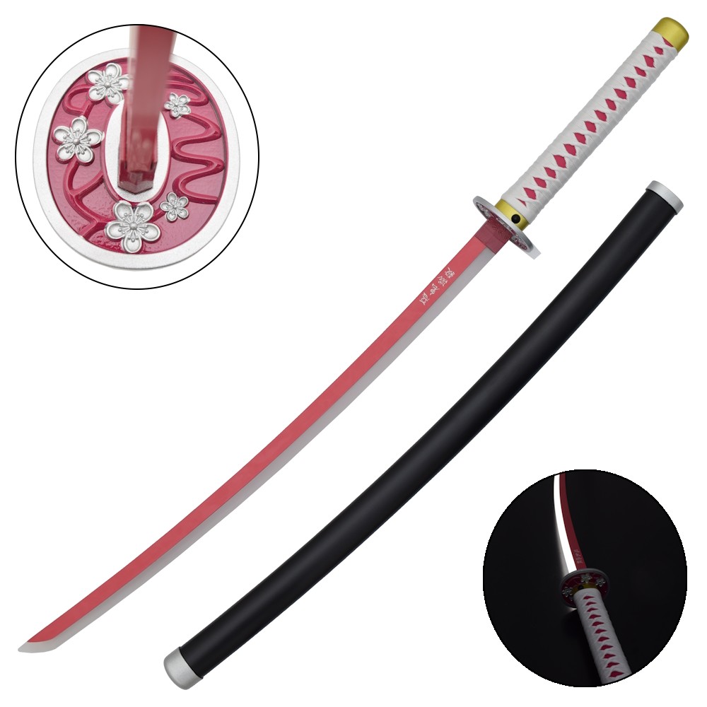 ornamental-katana-with-led-lighting-zs663gd REPLICA CARBON STEEL SWORD – KANAO TSUYURI'S LED KATANA 98cm - Image 1