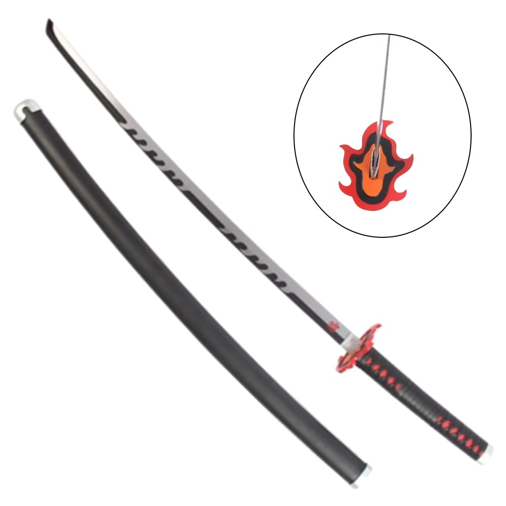 ornamental-katana-zs666 REPLICA CARBON STEEL SWORD – TANJIRO KAMADO'S nichirin KATANA 96cm - Image 1