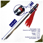 Naruto Sword – Sword of Kusanagi, Sasuke Sword Katana Letter Opener keychain with Sheath and Stand 22.5cm - Image 2