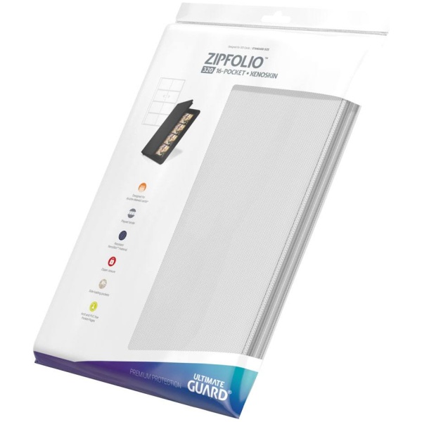 Ultimate Guard Zipfolio 320 16-Pocket Xenoskin - White
