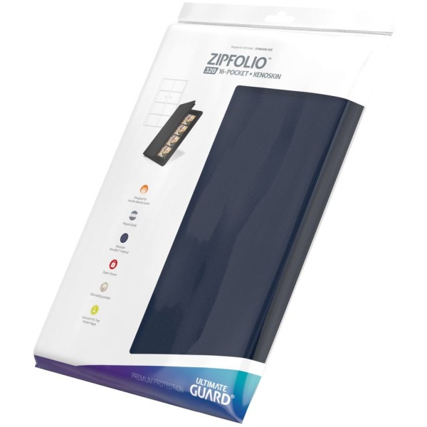 Ultimate Guard Zipfolio 320 16-Pocket Xenoskin - Blue