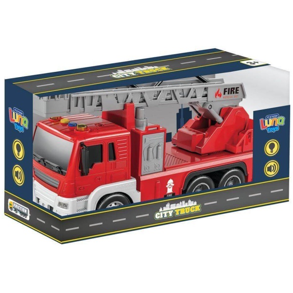 fire truck friction Luna Toys 1/16 light & sound