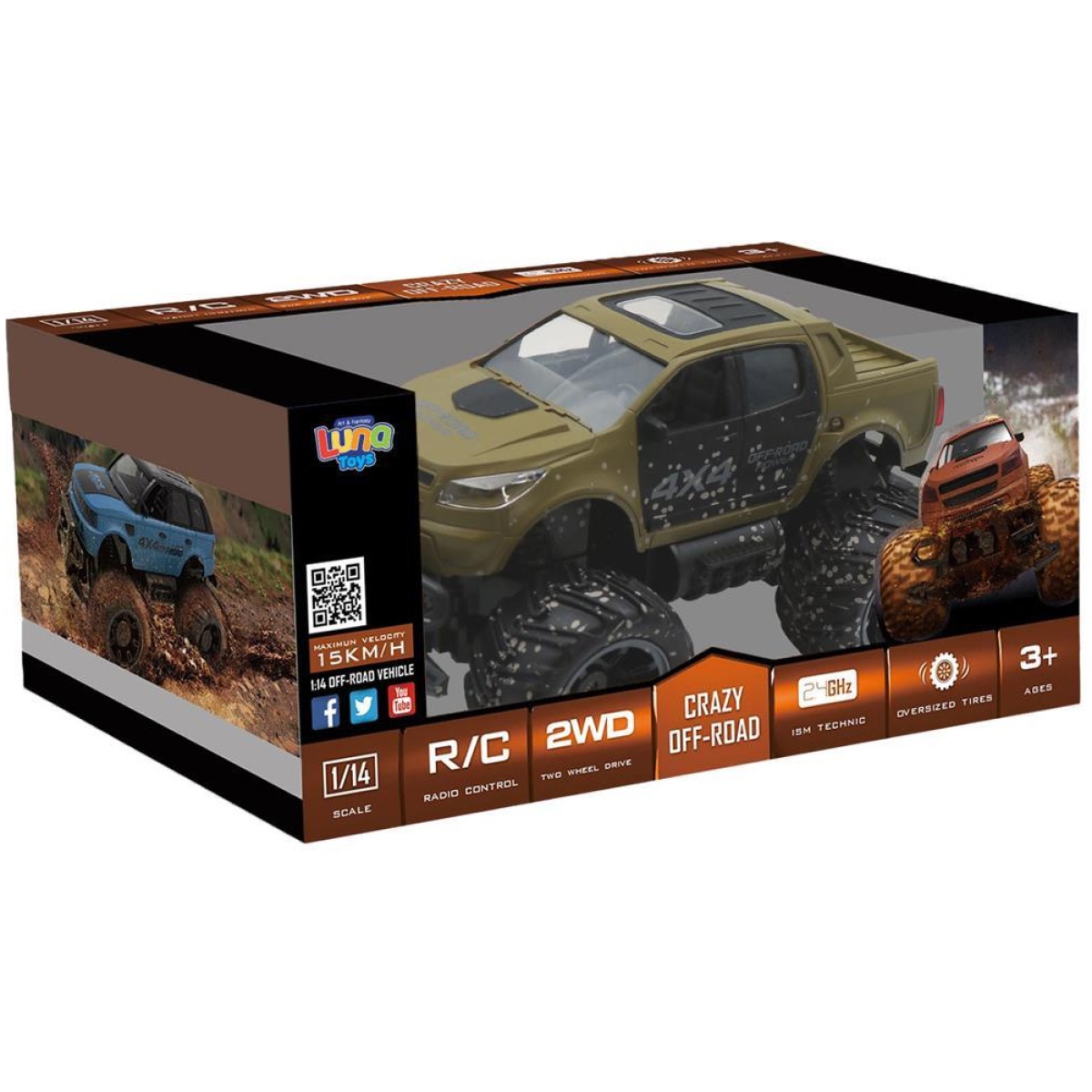 Rc off road car Luna Toys 2WD 2.4ghz 1/14 - Image 1