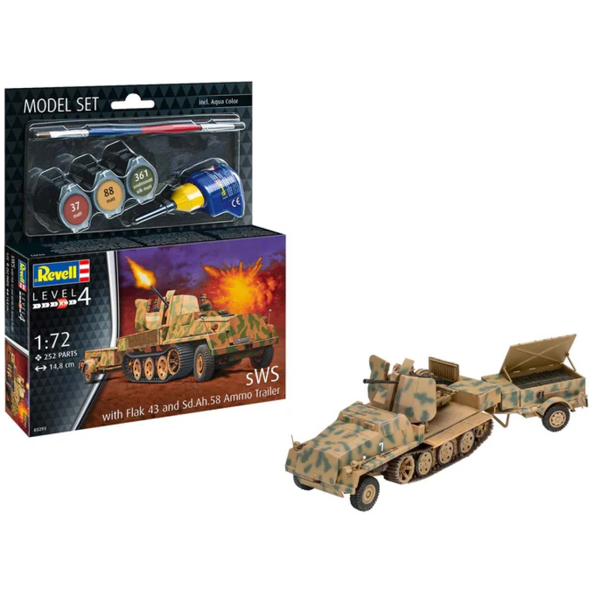Revell Model Set sWS with Flak43 and Sd.Ah58 Ammo Trailer 1/72 - Image 1