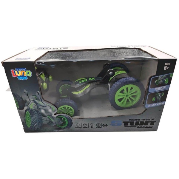 rc stunt car 2.4ghz light & sound luna toys