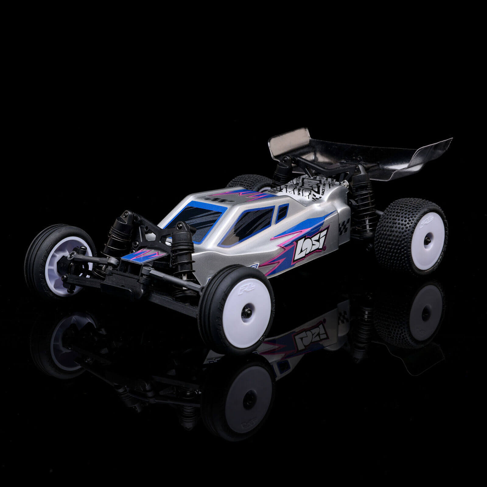 LOS00007T2_A14_BDMYAW01 Micro-B 2S 2WD RTR Race Buggy (Battery & Charger Included) White - Image 1