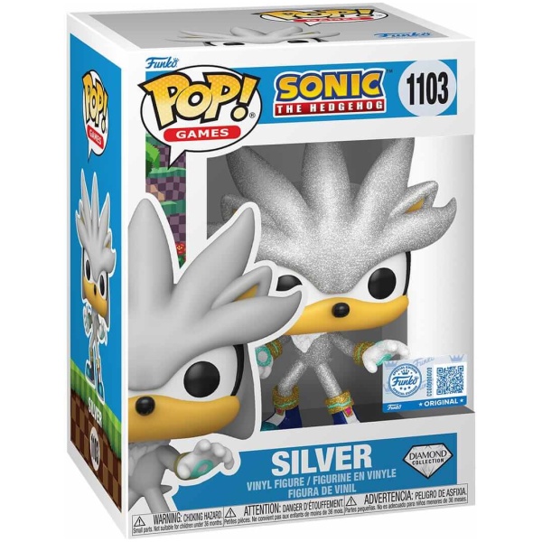 Funko POP! Sonic the Hedgehog - Silver (Diamond) #1103 special edition