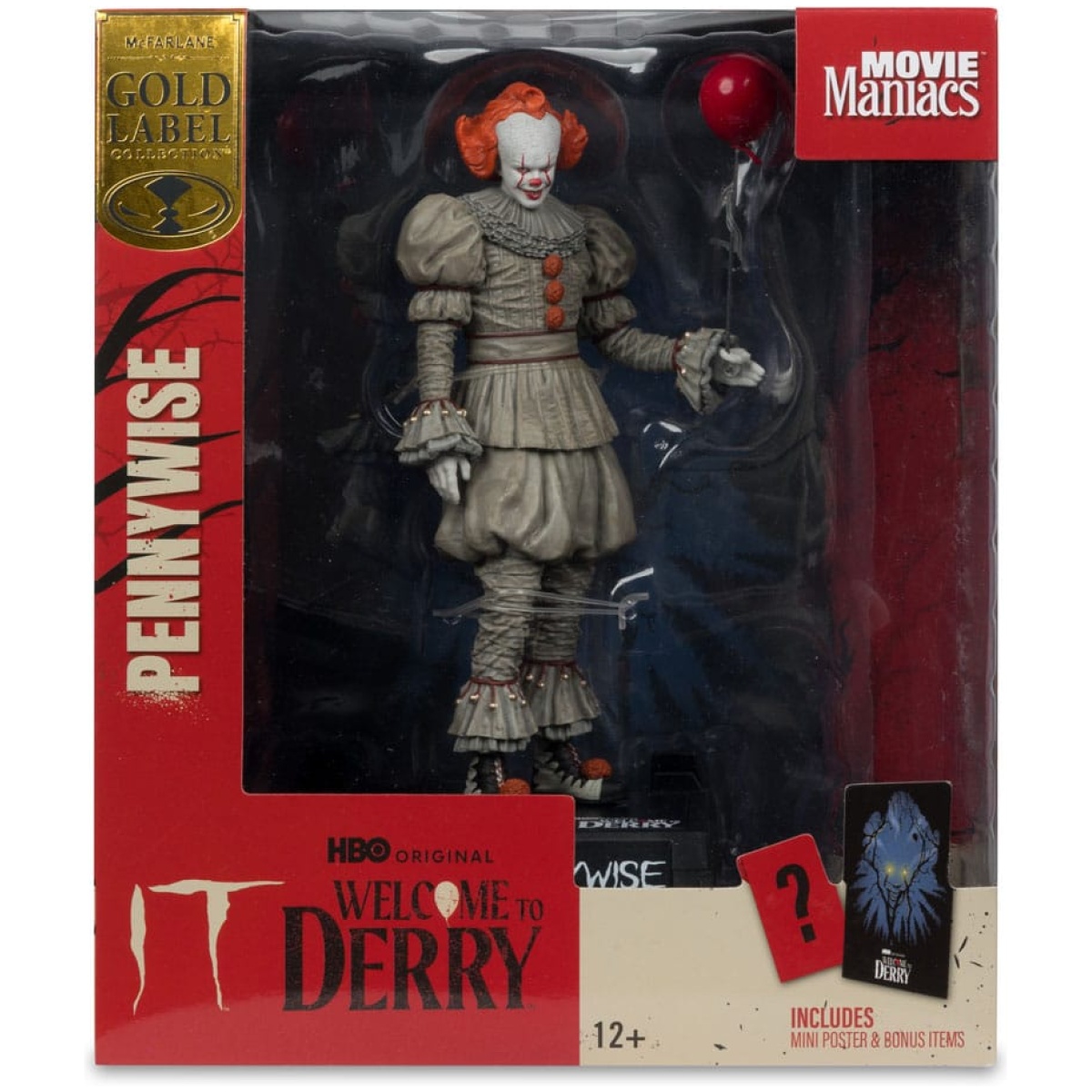 It: Welcome to Derry Movie Maniacs PVC Statue Pennywise (Gold Label) 16cm - Image 1