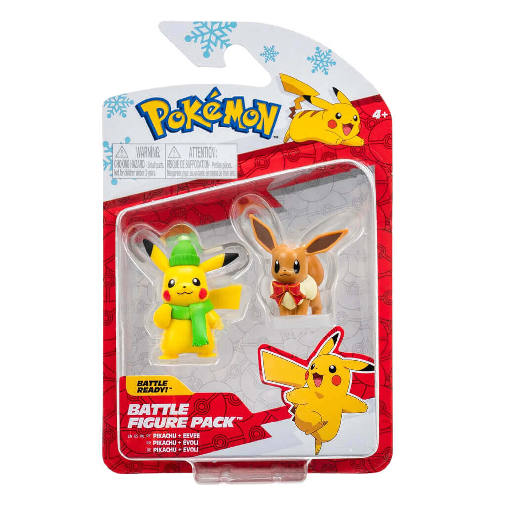 JW002850-B-1 Pokemon battle figure pack - pikachu & eevee - Image 1