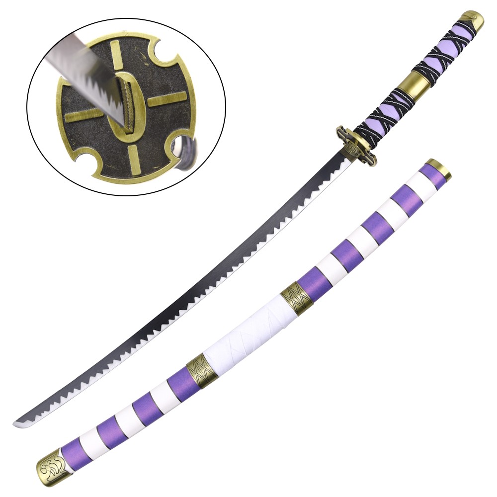 ornamental-katana-zs664-3 LUFFY'S COSHPLAY NIDAI KITETSU CARBON STEEL KATANA 96CM - Image 1
