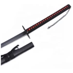 ICHIGO KUROSAKI'S ZANGETSHU BLEACH COSHPLAY CARBON STEEL KATANA - LONG VERSION 140CM - Image 3