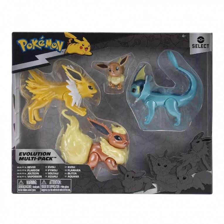 pokemon-evolution-battle-figures-pack-eevee-flareon-jolteon-vaporeon-4pcs-jw002837-pkw2837 Pokemon select Evolution Multi-Pack - Eevee Flareon Jolteon & Vaporeon Evolution - Image 1