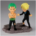World Collectable Figure Log Stories: One Piece - Roronoa Zoro & Sanji statues 8cm