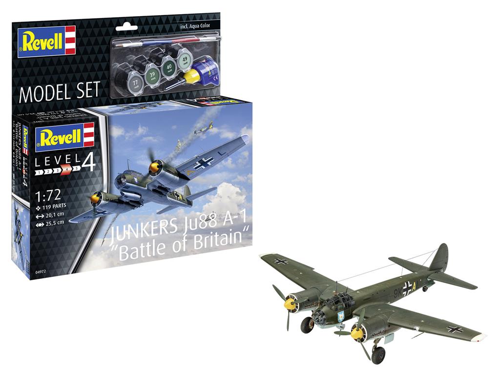 119543_0 Revell Model Set Junkers Ju88 A-1 "Battle of Britain" 1/72 - Image 1
