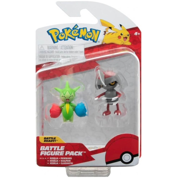 Pokemon battle figure pack ROSELIA AND PAWNIARD