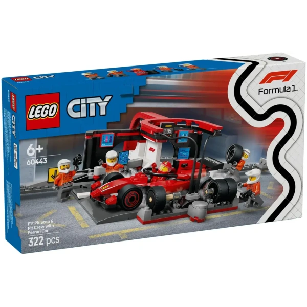 LEGO City F1 Pit Stop & Pit Crew With Ferrari Car