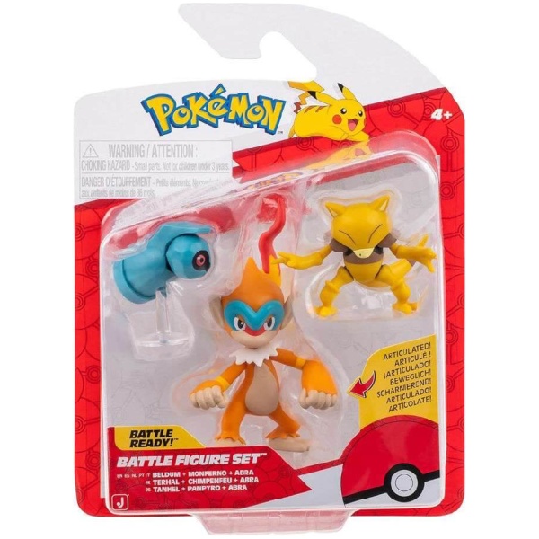 Pokemon Battle Figure Set 3-Pack BELDUM,ABRA,MONFERNO