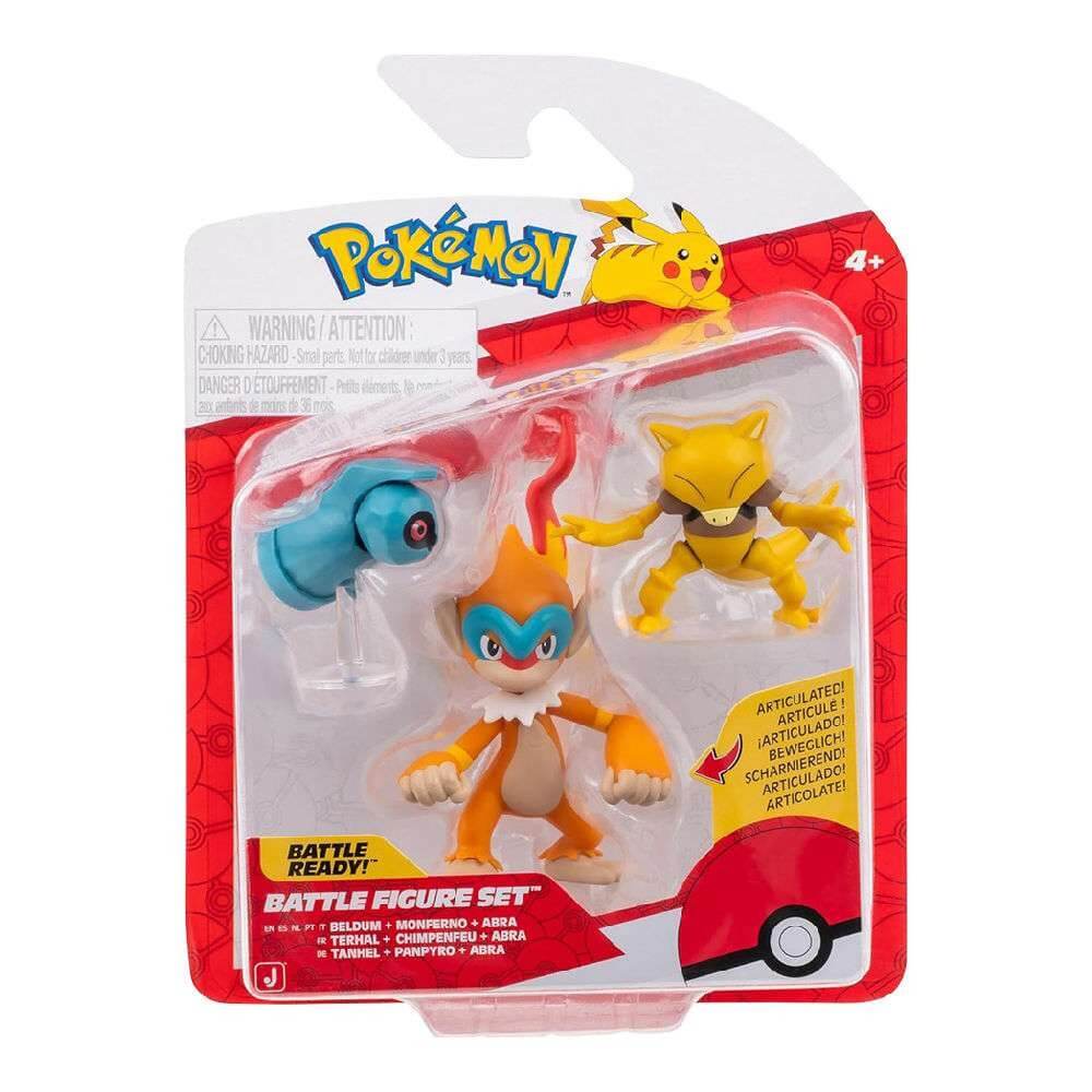 501246-1 Pokemon Battle Figure Set 3-Pack BELDUM,ABRA,MONFERNO - Image 1