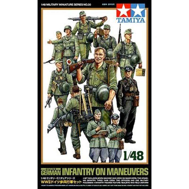 TAM32530_1200x1200 WWII German Infantry On Manuevers - 15 figures 1/48 - Image 1