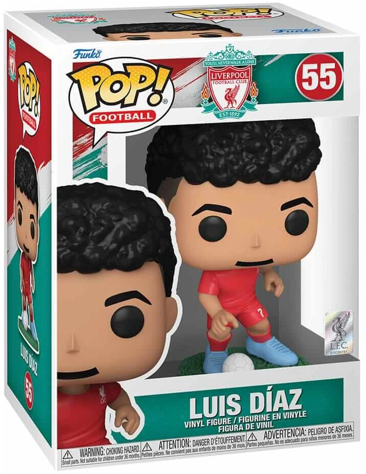 x_fk73934_a Funko POP! EPL: Liverpool - Luis Diaz #55 - Image 1