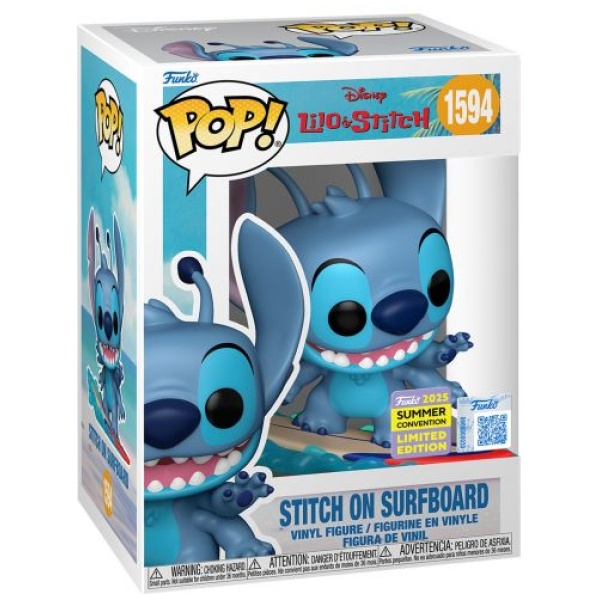 Funko POP! Lilo and Stitch - Stitch on Surfboard #1594 SDCC 2025 limited edition