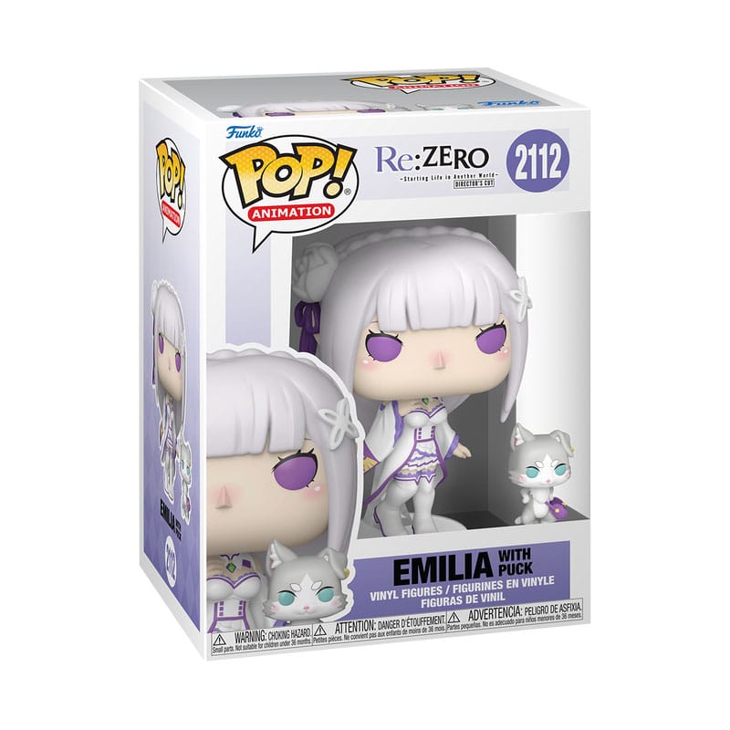 x_fk86515_a Funko POP! Re: Zero Starting Life in Another World - Emilia with Puck #2112 - Image 1