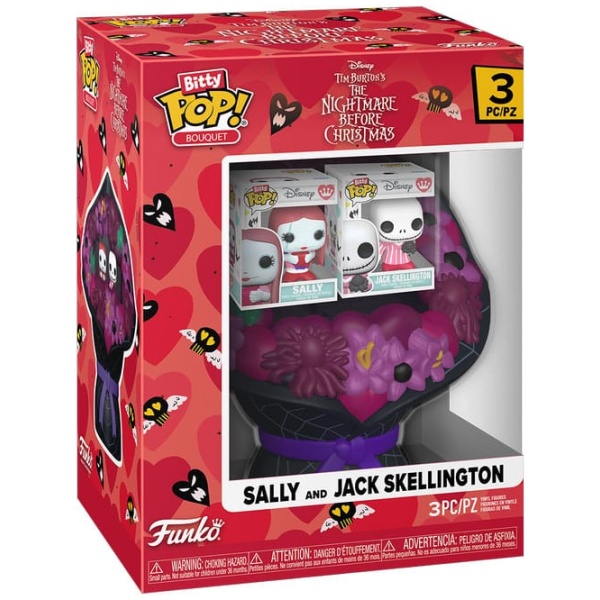 Funko Bitty Bouquet POP! The Nightmare Before Christmas - Sally & Jack Skellington Valentine