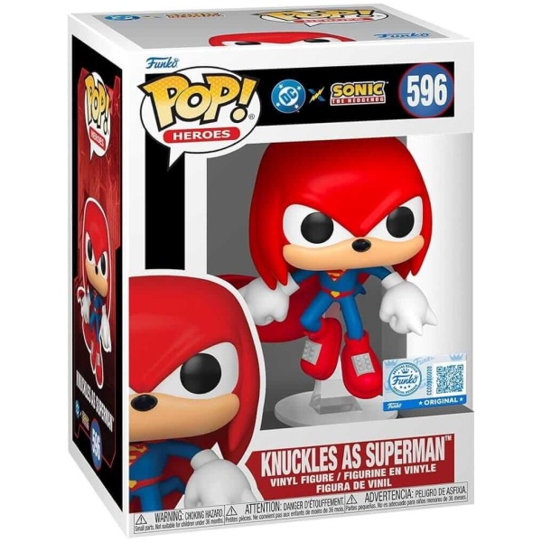 Funko POP! DC Heroes: Sonic the Hedgehog - Knuckles As Superman #596 special edition