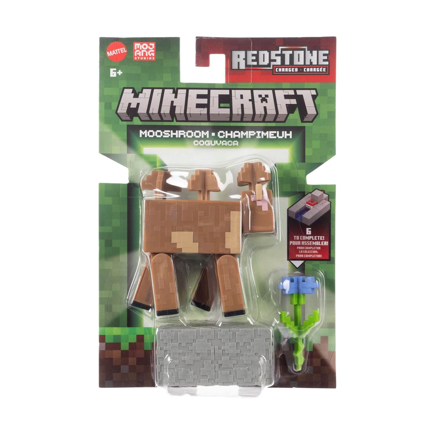 0204855 Mattel Minecraft: Redstone Charged - Mooshroom 8cm - Image 1