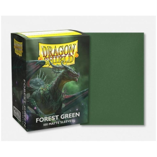 Dragon Shield Standard size Matte Sleeves - Forest Green (100 Sleeves)