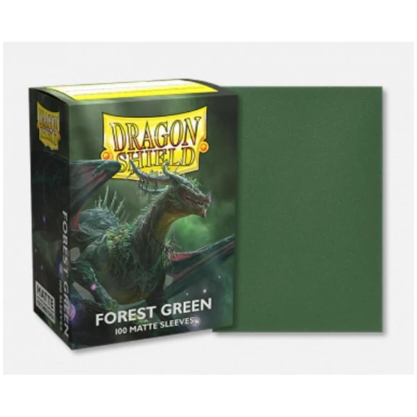 Dragon Shield Standard size Matte Sleeves - Forest Green (100 Sleeves)