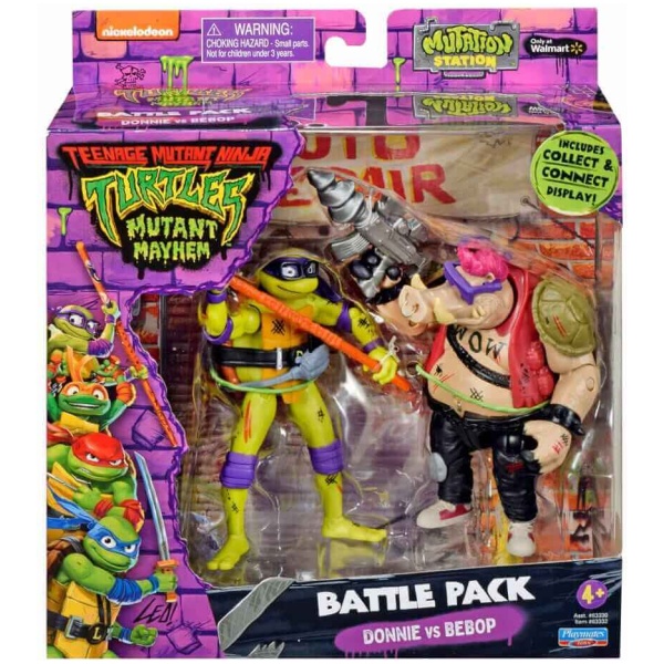 Teenage Mutant Ninja Turtles Action Figures Donatello vs. Bebop 11cm
