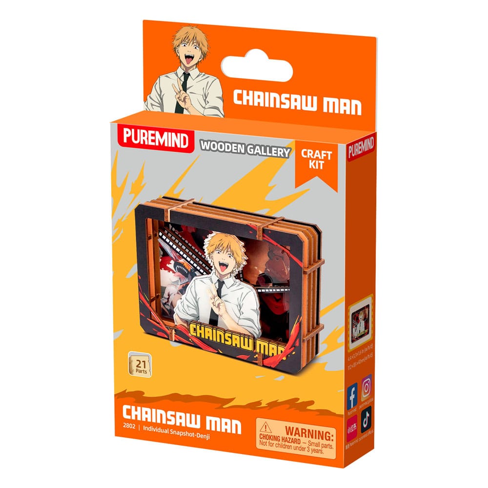 x_pumi-2802 Chainsaw Man Model Kit Wooden Gallery (S) Denji - Image 1