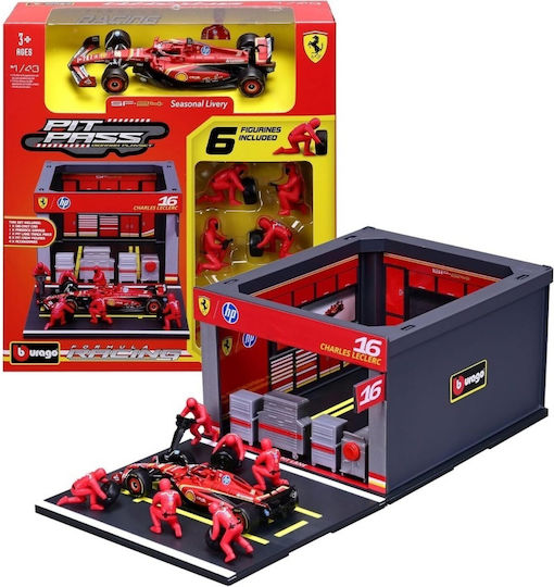 Formula 1 Bburago - Pit Stop Ferrari Sf-2416 Leclerc Playset diorama - Image 1