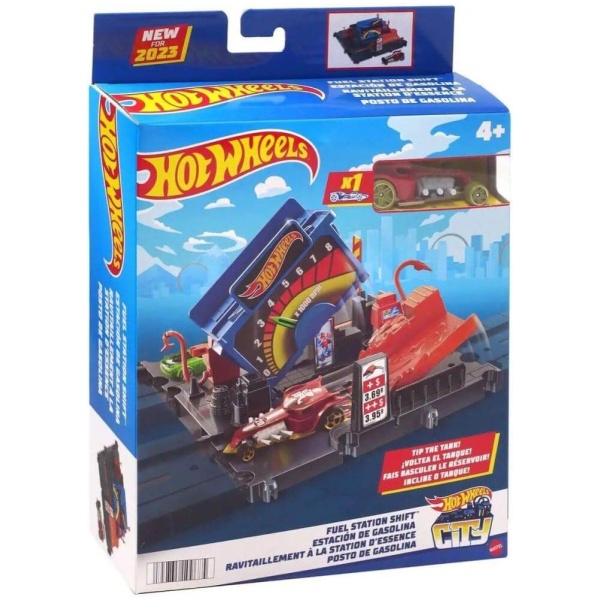 Mattel Hot Wheels City - Fuel Station Shift Track Set