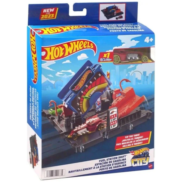 Mattel Hot Wheels City - Fuel Station Shift Track Set