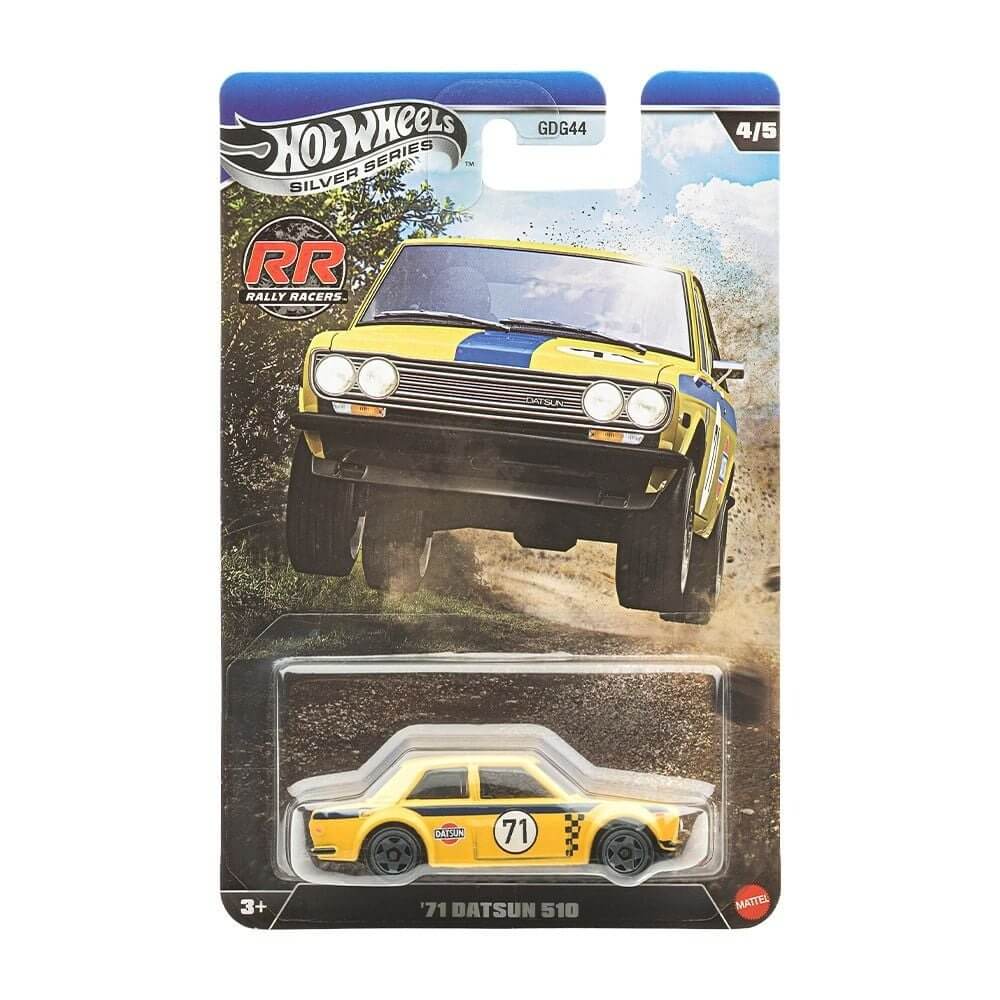0194735358724 Mattel Hot Wheels Silver Series: Rally Racers - '71 Datsun 510 Vehicle - Image 1